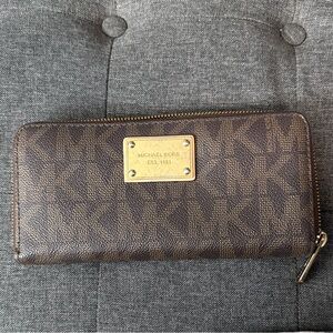 Michael Kors Dark Brown Logo Wallet